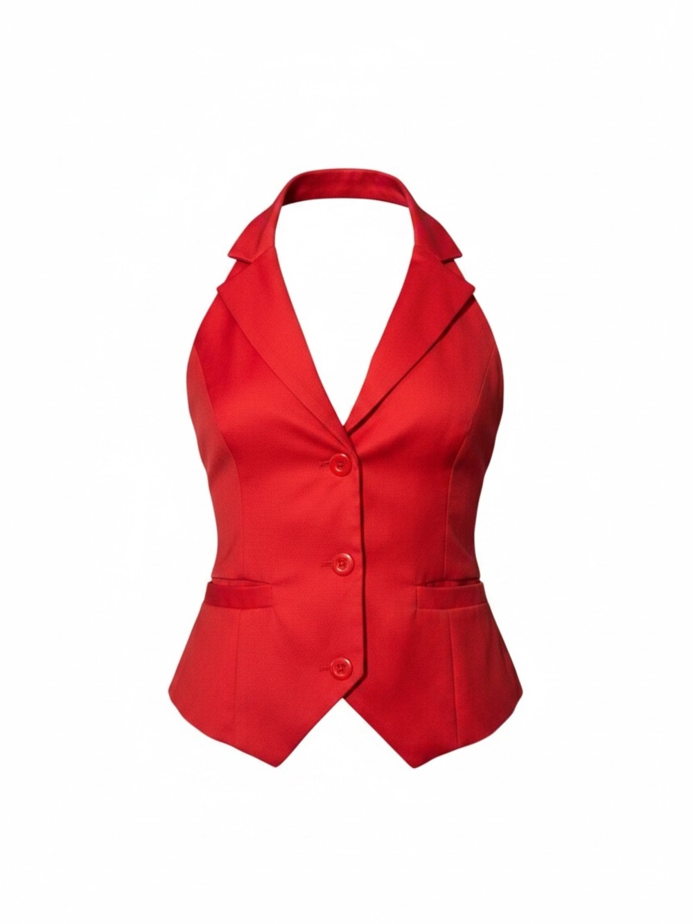 Mint Limit Red Halter Blazer Vest Size Large